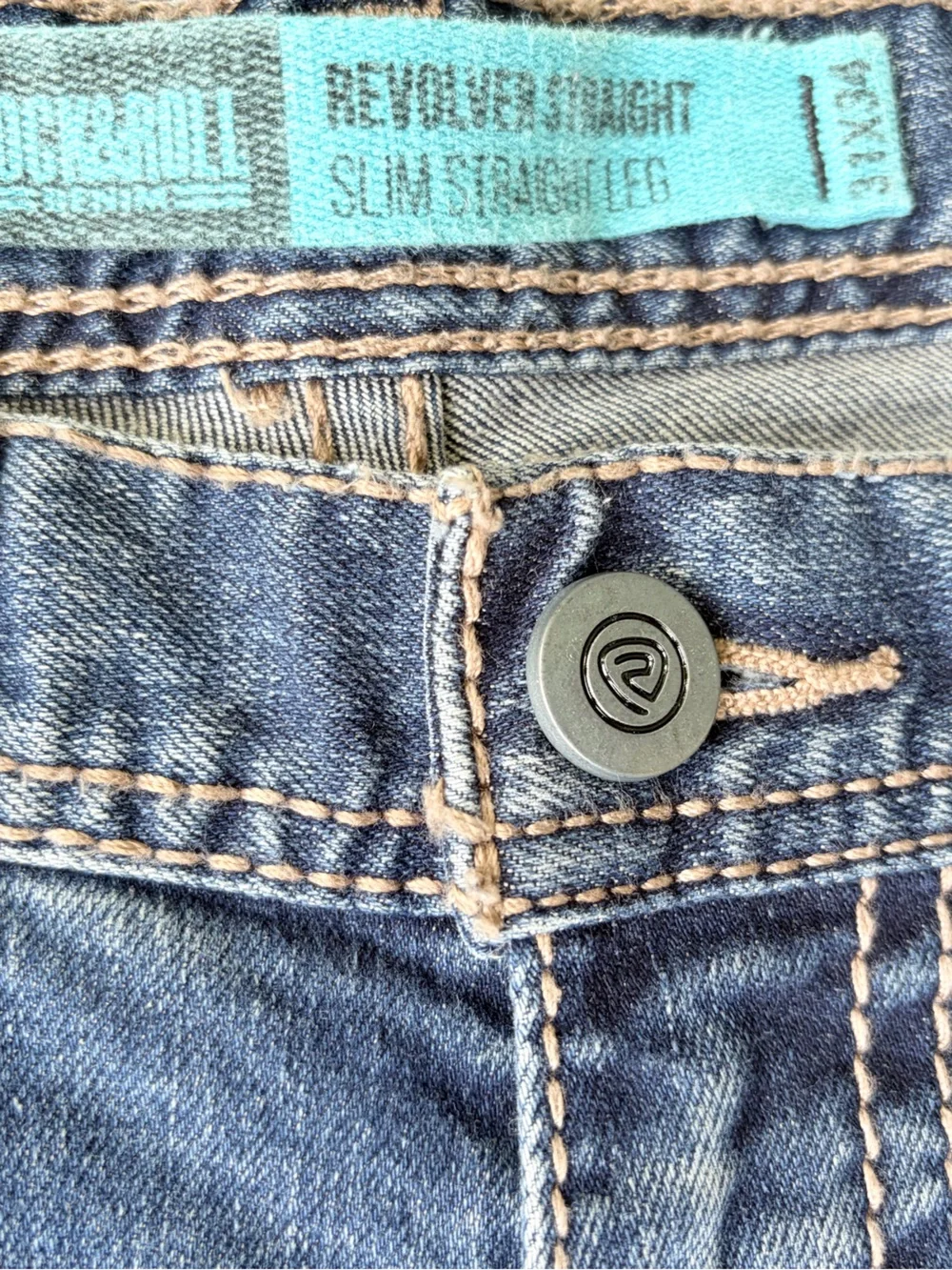 Like New Rock&Roll Denim Revolver Straight Slim Straight Leg Jeans